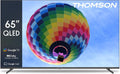 Thomson Fernseher, 50 Zoll, 126 cm, Schwarz, Smart TV, QLED Zentral Füsse Google Smart TV, Wi-Fi, Dolby Audio