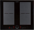 Klarstein Kochfeld, Schwarz, Induktions 4 Platten, Glaskeramik zum Einbauen, Touch-Display, Digitalanzeige und Timer-Funktion