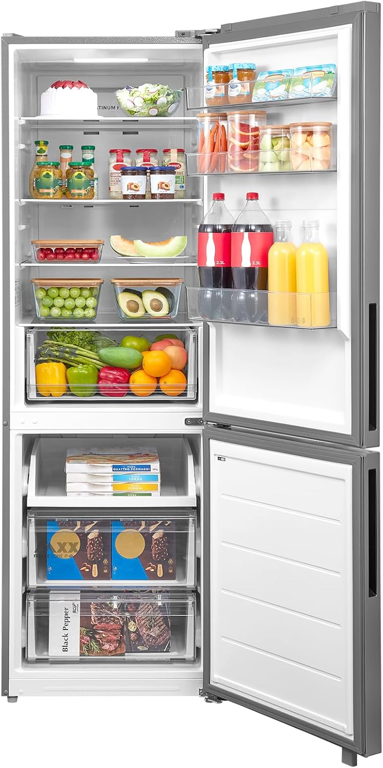 Midea Kühl-Gefrierkombination, 186 cm, 401 L, Schwarz, NoFrost, Multi-Airflow, SPACE MASTER