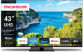Thomson Fernseher, 43 Zoll, 109 cm, Schwarz, 4K Ultra HD Smart Google TV, Wi-Fi, Dolby Audio, HDR10, Bluetooth 5.1