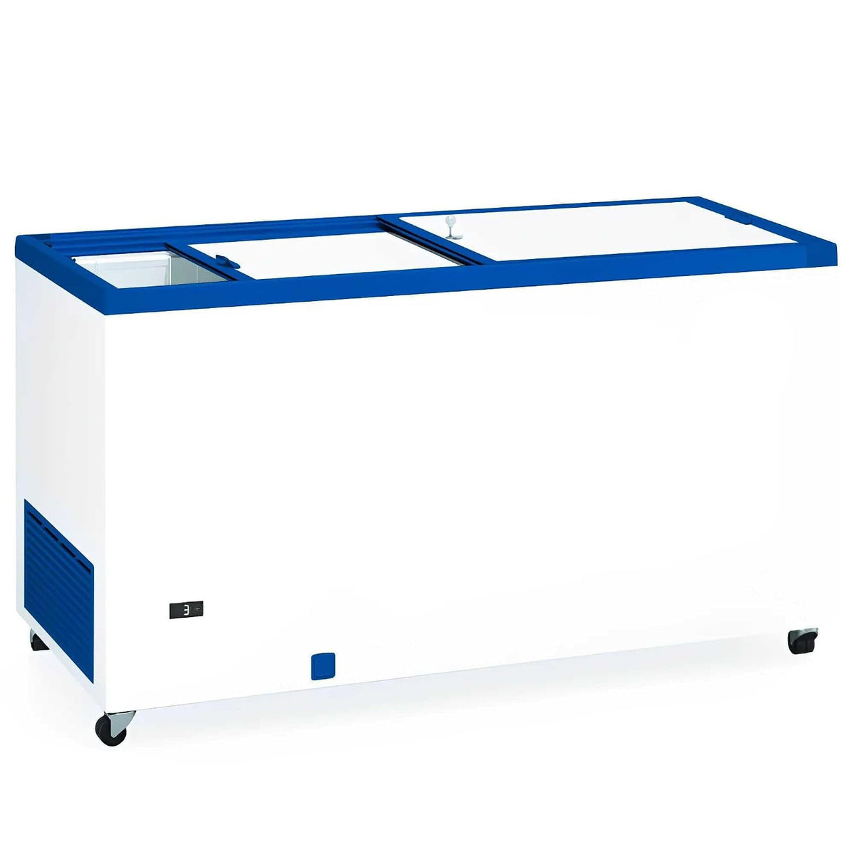 MBH Gefriertruhe, 895 mm, 470 L, Schwarz, gewerbliche mit Volltür, verstellbarem Thermostat