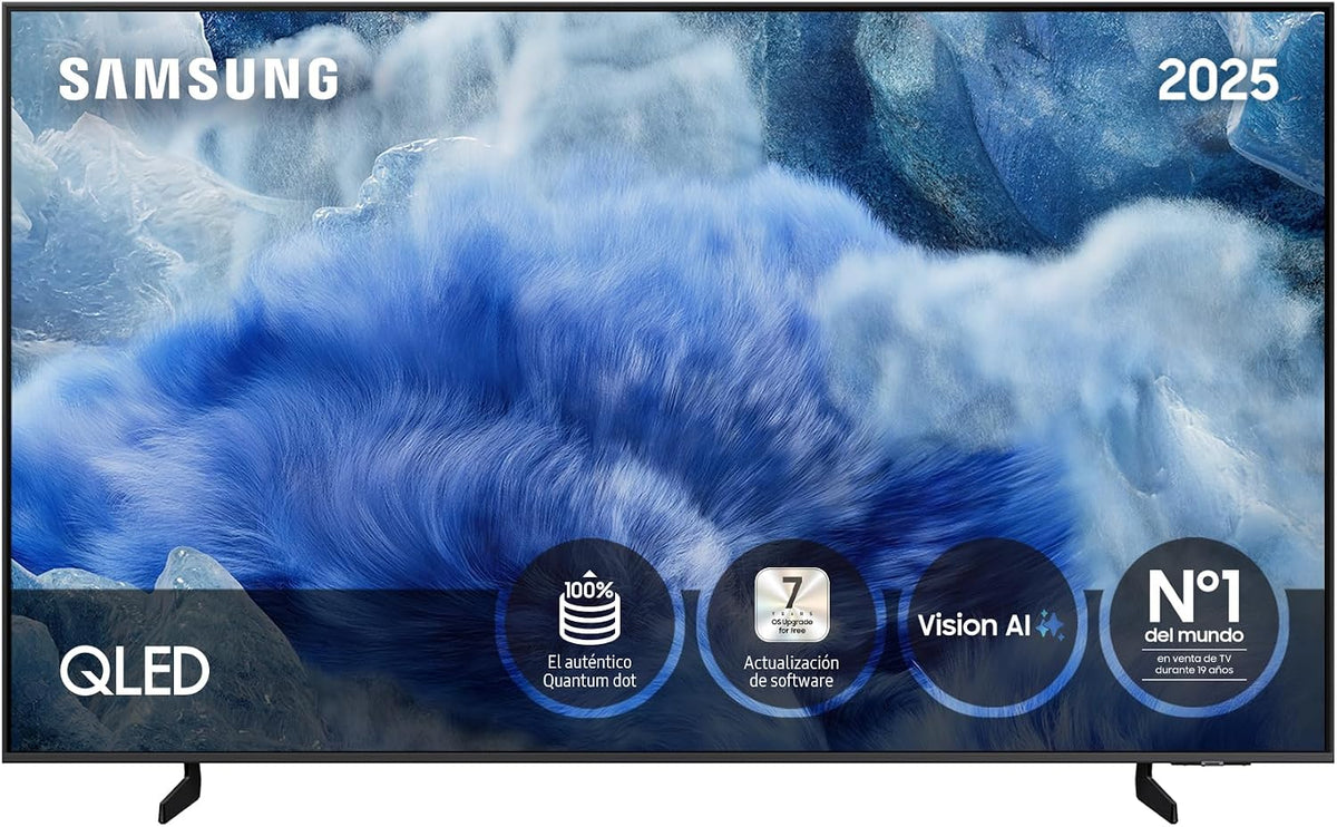 Samsung Fernseher, Schwarz, 55' TV (2025) QLED 4K UHD - TQ55Q8FAAUXXC [Länderversion, Spanisch, Portugiesisch]...[Länderversion Französisch