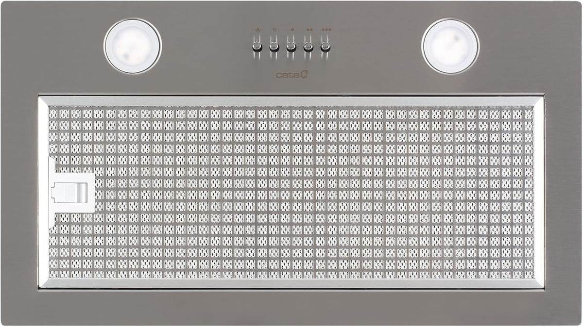 CATA Dunstabzugshaube, 65 cm, Silber, G 50 LUX X Mechanische Drucktasten 3 Absaugstufen