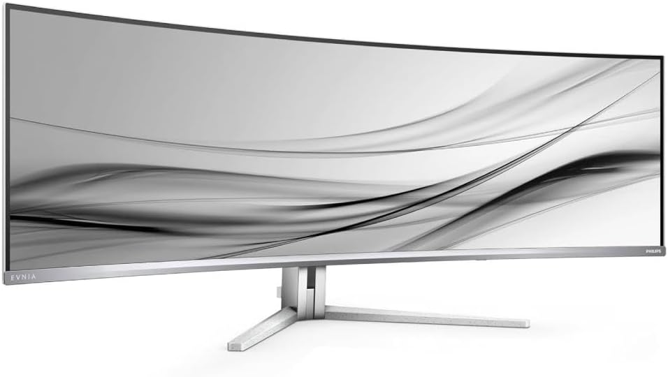 PHILIPS Monitor, 49 Zoll, Weiß, s Evnia 49M2C8900 L - DQHD OLED Curved Gaming, 144 Hertz, 03ms GtG, HDR400, Ambiglow (5120x1440