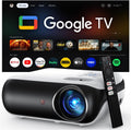 Official Beamer, 25000 L, Schwarz, Google TV Smart 4k, HAPPRUN Full HD Heimkino mit Dolby Audio, Wi-Fi & Bluetooth