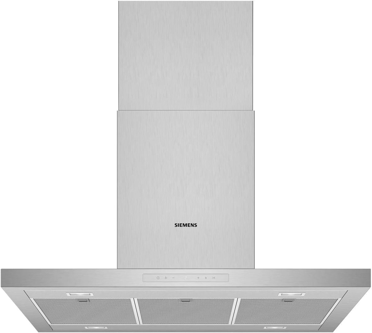 Siemens Dunstabzugshaube, 90 cm, Silber, iQ500 Integrierte Inselhaube Edelstahl LF97BCP50