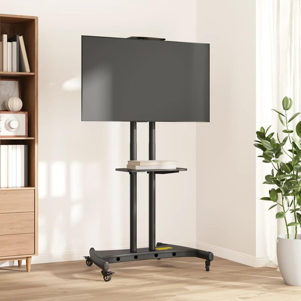 TV-Schrank Gecheer, 70 Zoll, 60 kg, Pulverbeschichteter Stahl, Grau, Lowboard