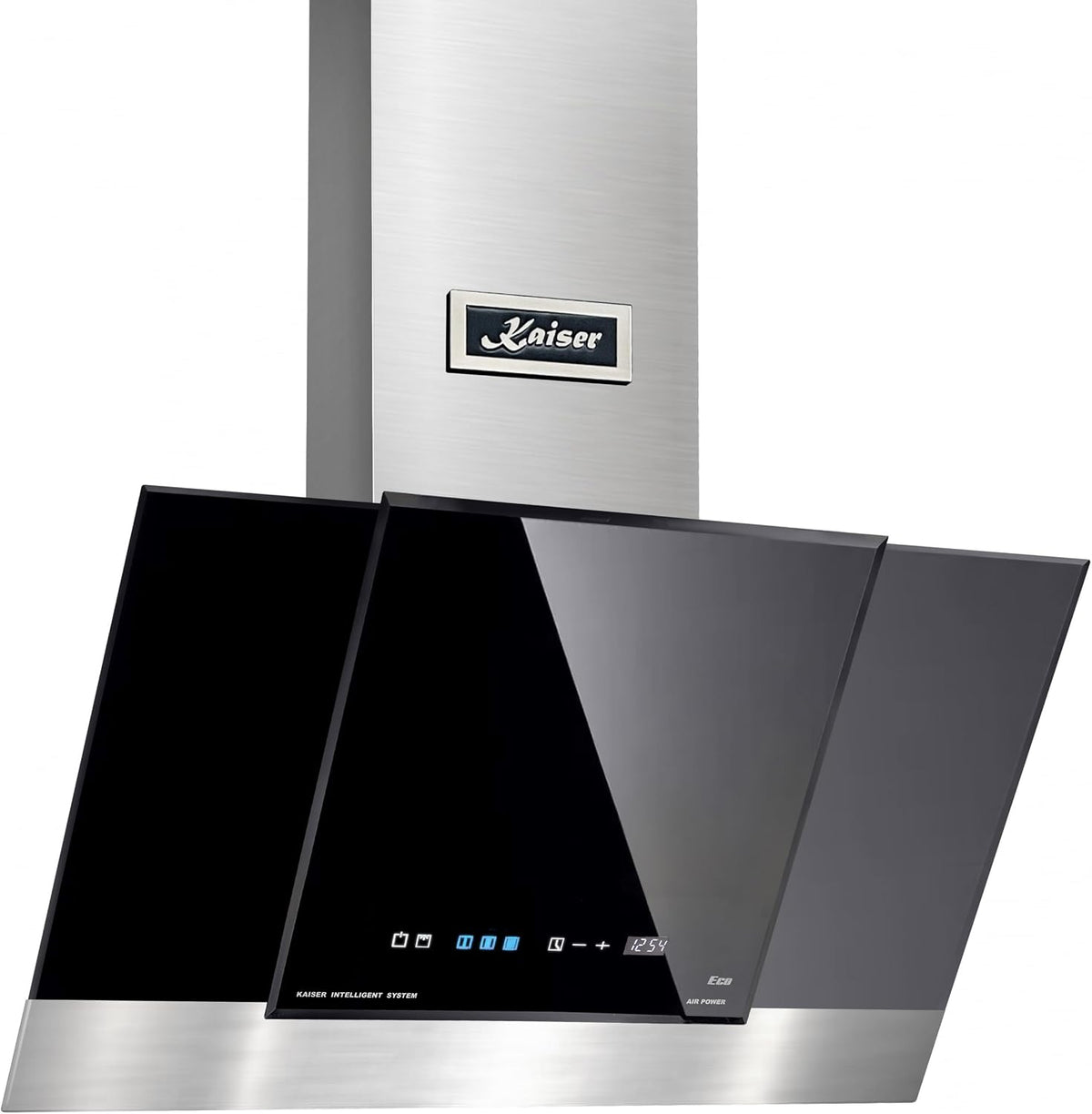 Kaiser Dunstabzugshaube, 80 cm, Schwarz/Silber, AT 8438 F ECO Exklusive kopffreihaube