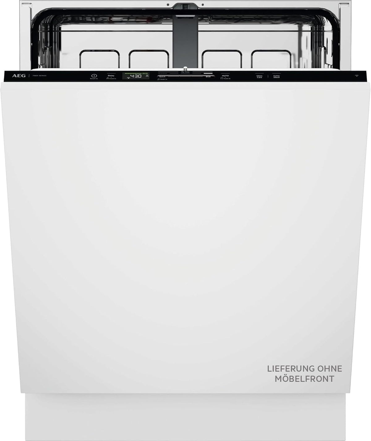 Vollintegrierter Geschirrspüler, 60 cm, 42 dB, 8,4 L, Silber, AEG 7000, smarte WiFi Spülmaschine, flexible Körbe & effiziente Reinigung