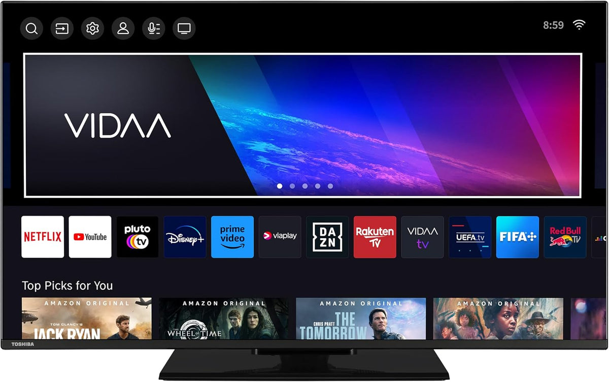 Toshiba Fernseher, 40 Zoll, Schwarz, Smart TV, 40QV3F63DAZ QLED VIDAA Smart TV Full HD Auflösung