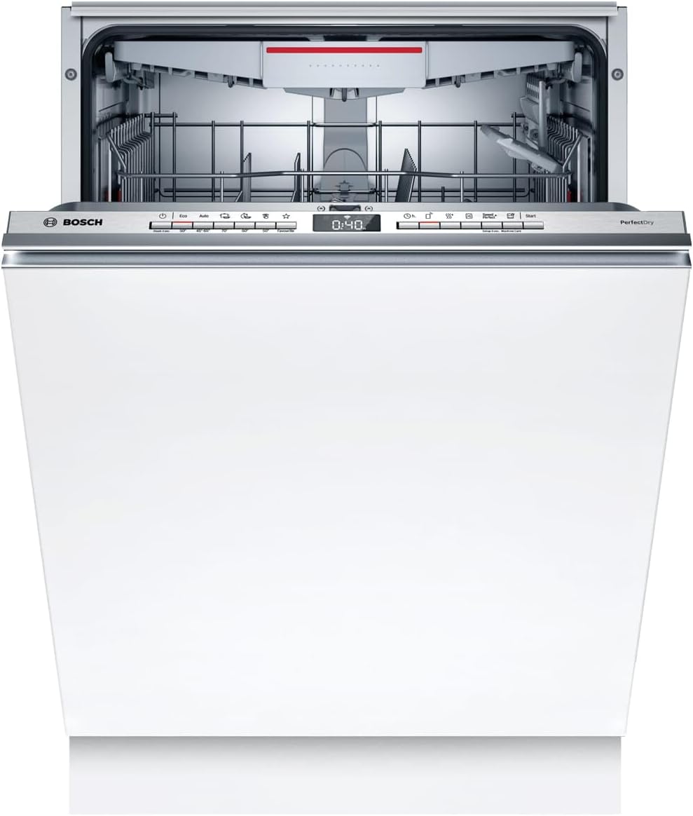 Bosch Geschirrspüler, 60 cm, Silber, SBD6TCX00E Serie 6 Smarter Vollintegriert, breit, Besteckschublade, Silence Programm besonders leise
