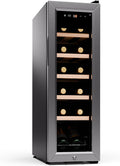 Klarstein Weinkühlschrank, Schwarz, 1 Zone Getränkekühlschrank, Indoor/Outdoor Kühlschrank, freistehend Flaschenkühlschrank Kle
