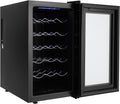 Weinkühlschrank, 46 L / 10,12 gal, Kaltwalzblech, Kunststoff, Gehärtetes Glas, Eisen, Schwarz